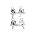 Zinc Alloy Rose Charm Pendant No.659902 for DIY Necklace Bracelet Jewelry Making view 3