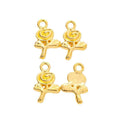 Zinc Alloy Rose Charm Pendant No.659902 for DIY Necklace Bracelet Jewelry Making view 4