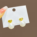 Elegant Korean Style Pearl Butterfly Flower Alloy Rhinestone Drop Studs Light Luxury Women Earrings view 4