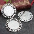 30mm Inner Diameter 10g Antique Silver Brooch Alloy Pendant Tray Base For DIY Jewelry view 4