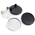 25mm Inner Alloy Brooch Pendant Tray Base, 4g DIY Jewelry Cabochon Setting Accessory view 5