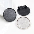 25mm Inner Alloy Brooch Pendant Tray Base, 4g DIY Jewelry Cabochon Setting Accessory view 1