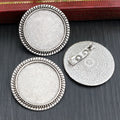 25mm Inner Size Alloy Brooch Pendant Cabochon Tray Base 7g For DIY Jewelry Findings view 2