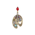 Alloy Rhinestone Artist Palette Brooch Pin For Coats And Suits view 5