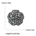 Rhinestone Alloy Flower Brooch For Elegant Dress And Suit view 6