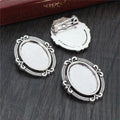 13x18mm 3g Oval Alloy Brooch Pendant Tray Base For Jewelry DIY Accessories view 2