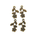 Zinc Alloy Rose Charm Pendant for DIY Necklace Bracelet Jewelry Making view 3