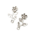 Zinc Alloy Rose Charm Pendant for DIY Necklace Bracelet Jewelry Making view 2