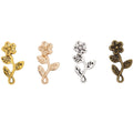 Zinc Alloy Rose Charm Pendant for DIY Necklace Bracelet Jewelry Making view 5