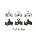 Zinc Alloy Love Letters Charm Pendant for DIY Necklace Bracelet Jewelry Making view 1