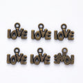 Zinc Alloy Love Letters Charm Pendant for DIY Necklace Bracelet Jewelry Making view 3