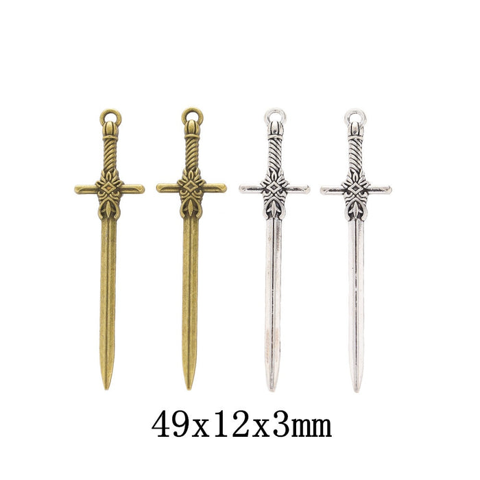 Zinc Alloy Weapon Charm Pendant for DIY Necklace Bracelet Jewelry Making