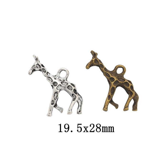 Zinc Alloy Giraffe Charm Pendant for DIY Necklace Bracelet Jewelry Making