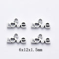 Antique Silver Zinc Alloy Love Charm Pendant for DIY Necklace Bracelet Jewelry Making view 1