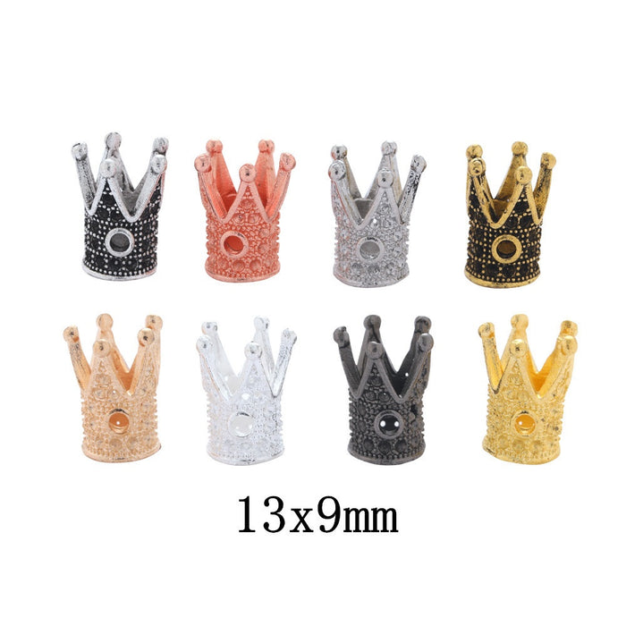 Zinc Alloy Crown Charm Pendant for DIY Necklace Bracelet Jewelry Making