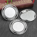30mm Inner Size Alloy Brooch Pendant Tray Base 10g Time Gem DIY Jewelry Findings view 2
