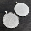 45mm 50mm 58mm Alloy Pendant Cabochon Base Tray DIY Jewelry Setting Accessories view 3