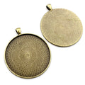 45mm 50mm 58mm Alloy Pendant Cabochon Base Tray DIY Jewelry Setting Accessories view 2