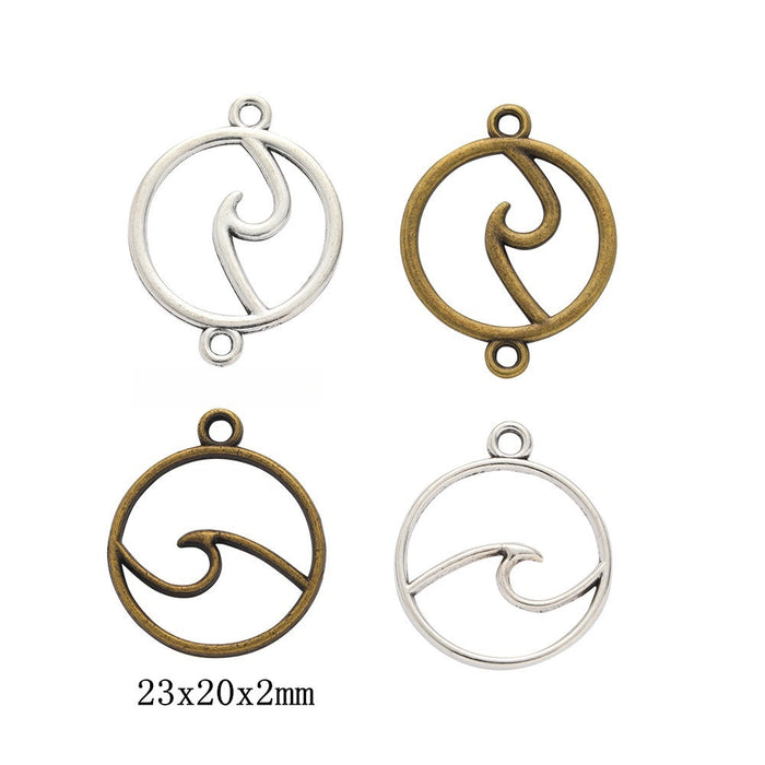Zinc Alloy Bow Charm Pendant for DIY Necklace Bracelet Jewelry Making