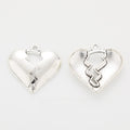 Antique Silver Zinc Alloy Heart Charm Pendant for DIY Necklace Bracelet Jewelry Making view 3