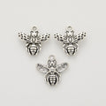 Antique Silver Zinc Alloy Bee Charm Pendant for DIY Necklace Bracelet Jewelry Making view 2