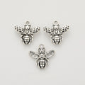 Antique Silver Zinc Alloy Bee Charm Pendant for DIY Necklace Bracelet Jewelry Making view 1