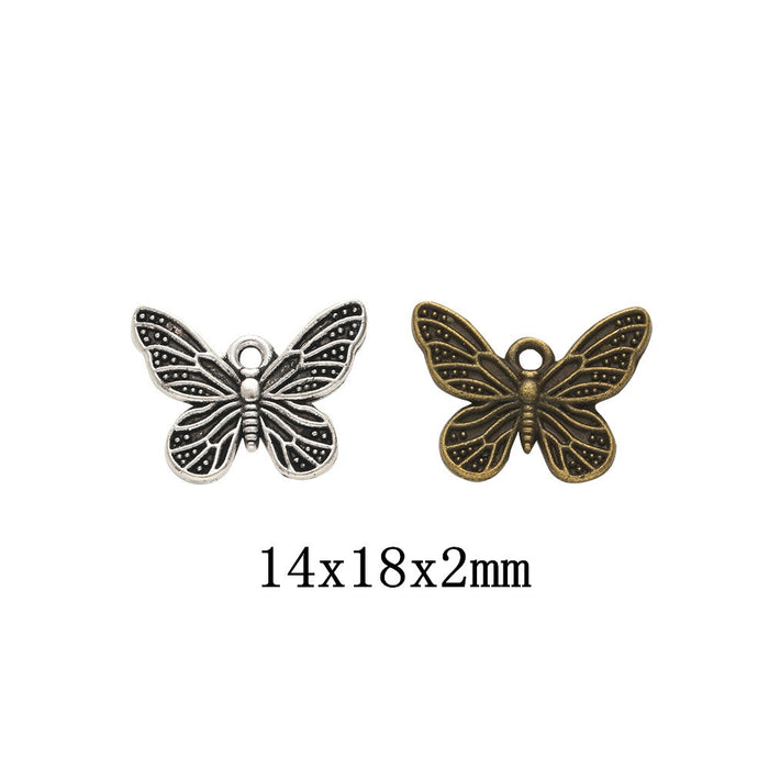 Zinc Alloy Butterfly Charm Pendant for DIY Necklace Bracelet Jewelry Making