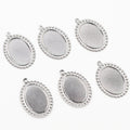 13x18mm Inner Stainless Steel Cabochon Pendant Trays For DIY Jewelry Setting Accessories view 4