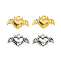 Zinc Alloy Winged Heart Charm Pendant No.646603 for DIY Necklace Bracelet Jewelry Making view 4
