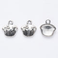 Zinc Alloy Cake Charm Pendant for DIY Necklace Bracelet Jewelry Making view 3