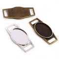 18x25mm Inner Diameter Bracelet Alloy Pendant Bezel Trays For DIY Jewelry Accessories view 1