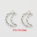 Antique Silver Zinc Alloy Star Moon Charm Pendant for DIY Necklace Bracelet Jewelry Making view 3