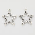 Antique Silver Zinc Alloy Star Moon Charm Pendant for DIY Necklace Bracelet Jewelry Making view 2