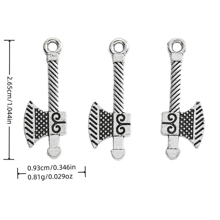 Antique Silver Zinc Alloy Axe Charm Pendant for DIY Necklace Bracelet Jewelry Making