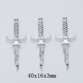 Antique Silver Zinc Alloy Dagger Charm Pendant for DIY Necklace Bracelet Jewelry Making view 1