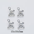 Antique Silver Zinc Alloy Bear Charm Pendant for DIY Necklace Bracelet Jewelry Making view 1