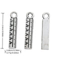 Antique Silver Zinc Alloy Ruler Charm Pendant for DIY Necklace Bracelet Jewelry Making view 1