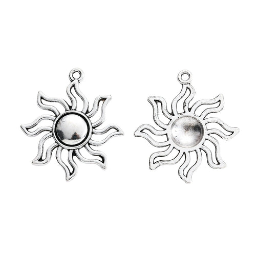 Zinc Alloy Sun Charm Pendant No.278430 for DIY Necklace Bracelet Jewelry Making