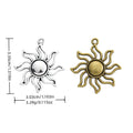 Zinc Alloy Sun Charm Pendant No.278430 for DIY Necklace Bracelet Jewelry Making view 1