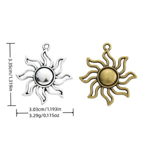 Zinc Alloy Sun Charm Pendant No.278430 for DIY Necklace Bracelet Jewelry Making