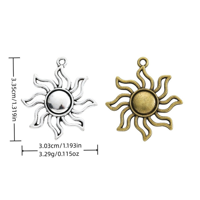 Zinc Alloy Sun Charm Pendant No.278430 for DIY Necklace Bracelet Jewelry Making