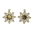 Zinc Alloy Sun Charm Pendant No.278430 for DIY Necklace Bracelet Jewelry Making view 3