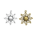 Zinc Alloy Sun Charm Pendant No.278430 for DIY Necklace Bracelet Jewelry Making view 4
