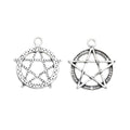 Zinc Alloy Round Star Charm Pendant for DIY Necklace Bracelet Jewelry Making view 2