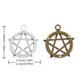 Zinc Alloy Round Star Charm Pendant for DIY Necklace Bracelet Jewelry Making view 1