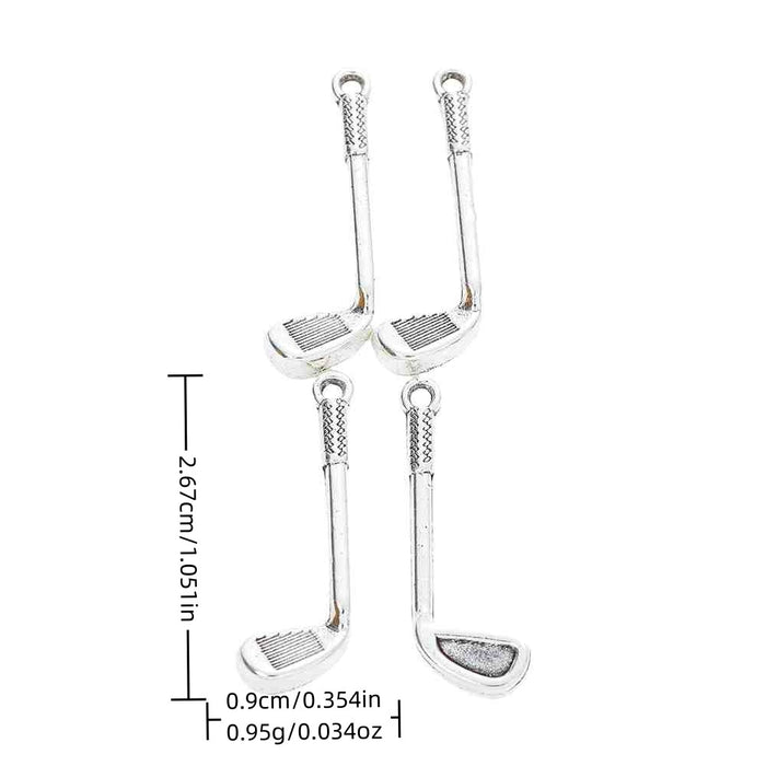 Antique Silver Zinc Alloy Golf Club Charm Pendant No.598028 for DIY Necklace Bracelet Jewelry Making