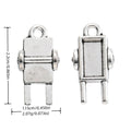 Antique Silver Zinc Alloy Robot Charm Pendant for DIY Necklace Bracelet Jewelry Making view 1