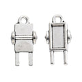 Antique Silver Zinc Alloy Robot Charm Pendant for DIY Necklace Bracelet Jewelry Making view 2