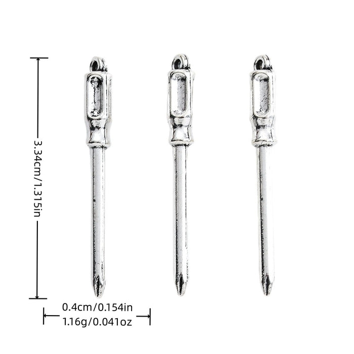 Antique Silver Zinc Alloy Tool Charm Pendant No.957363 for DIY Necklace Bracelet Jewelry Making