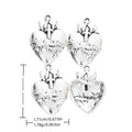 Antique Silver Zinc Alloy Heart Charm Pendant No.633166 for DIY Necklace Bracelet Jewelry Making view 1